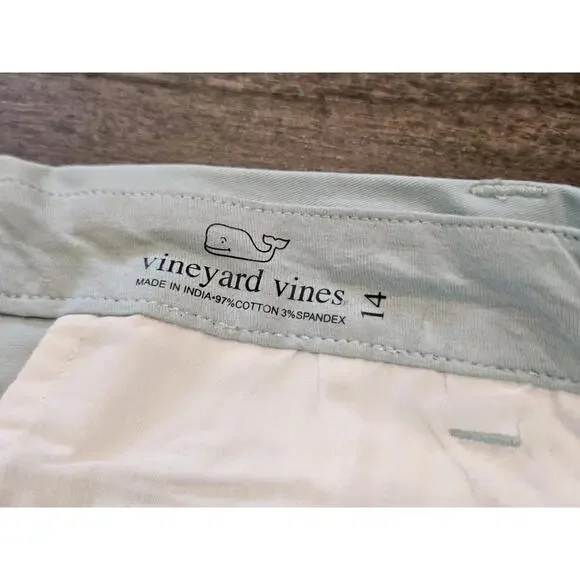 Vineyard Vines Boys Cotton Surf Board Print Straight Leg Pants Size 14 Aqua Sky - Picture 4 of 5